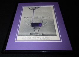 1956 Union Oil Purple Royal Triton Framed 11x14 ORIGINAL Vintage Adverti... - £38.69 GBP