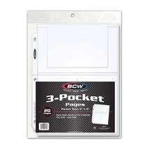 Pack Of 20 Pro 3-POCKET Photo Page (1-PRO3T-20) - £7.81 GBP