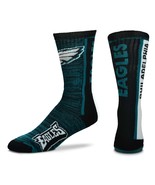 FBF Bar Stripe Vert Crew Socks Philadelphia Eagles Large(10-13) - $284.91 MXN
