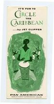 Pan American World Airways Circle the Caribbean by Jet Clipper Brochure ... - $21.78
