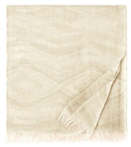 Sferra Glima Ivory Throw Blanket Fringed Lightweight Soft 51&quot;x 70&quot; Italy... - £73.76 GBP