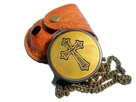 Brass Compass For Gift Antique Brass Compass Engraved Compass With Case Compass - £29.67 GBP