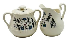 Wedgwood Williamsburg Wild Flowers Creamer Sugar Vintage 1962 Colonial - $46.74