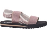 bebe Women Double Band Slingback Sandals Atena Size US 7M Pink Glitter - $19.80