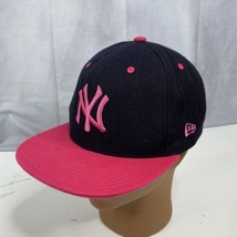 NY Yankees Black Pink Snapback Hat Cap Embroidered - £11.69 GBP