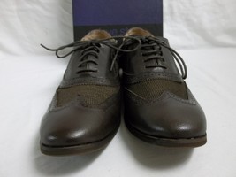 Roberto Vasi Size 10 M Marvin Brown Leather Oxfords New Mens Dress Shoes - $98.01
