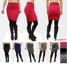 Women&#39;s Sexy Basic Bodycon Highwaist Stretch Wiggle Mini Skirt Solid or ... - £2.70 GBP