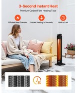 1500W Infrared Heater Electric Space Heater Remote Control 3 Speeds Tower - €115,82 EUR
