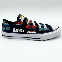 Converse CTAS Ox Black White DC Comics Batman Kids Youth Casual Sneakers 367321F - £36.04 GBP