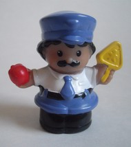 Little People Police Man Apple Stop Sign School Bus Driver Guard - £6.25 GBP