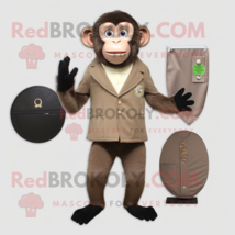 Olive Capuchin Monkey mascot costume character dressed with a Suit Jacket and Co - £1,003.16 GBP