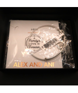 Alex And Ani A Family&#39;s Love Charm Bangle Silver Bracelet NWT - £13.81 GBP
