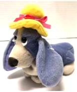 Applause Hush Puppies Basset Hound Puppy Dog Purple Hat 7&quot; Stuffed Plush... - $16.96 CAD