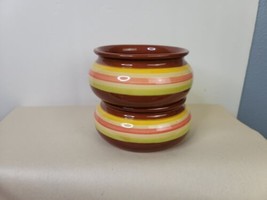 Vintage Set of 2 Sur La Table Striped Soup Bowls Portugal - $23.76