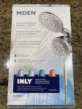 MOEN 6-Spray Patterns 6.5 in. INLY Aromatherapy Dual Shower Heads Brushed Chrome - £66.49 GBP