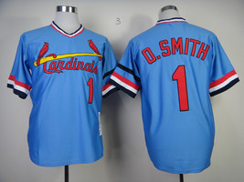 Cardinals #1 Ozzie Smith Jersey Old Style Uniform Blue - £35.39 GBP