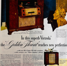 1947 RCA Victor Victrola Radio Phonograph Advertisement Vintage Electron... - $29.99