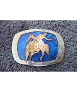 German silver belt buckle- bronc rider / bucking bronco- NEW - $50.00