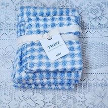 Set of 4 Dish Cloths Hand Towels Sky Blue Waffle Cotton HAY Twist Danish Denmark - $44.55