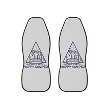 Personalized Car Seat Covers: Happy Camper Design, Thick Polyester, Secu... - £48.42 GBP