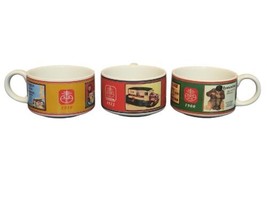 Set of 3 Nabisco Soup Mugs Cups Premium Soda Crackers, Uneeda & Pilot Biscuit - £18.48 GBP