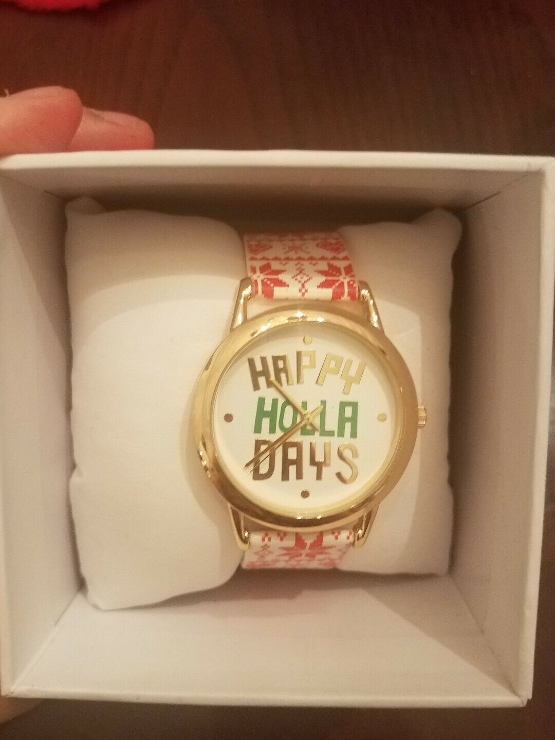 Primary image for Happy Holla Days Christmas watch Rare Vintage looking Brand New