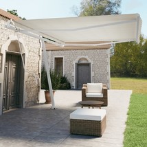  Awning Post Set White Iron 177.2 x 96.5 in Rotatable - $3,638.40 MXN
