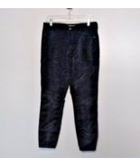 Free People Black Velvet Ankle High Rise Jeans Womens 31 Slim Skinny Fit - $25.15 CAD