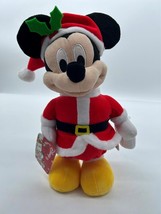 Disney - Animated Mickey Mouse Plush 12&quot;  - We Wish you A Merry Christmas - £11.72 GBP