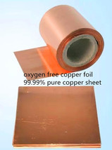 Oxygen Free Copper Foil 99.99% High Purity Copper Sheet for Scientific Research - £10.80 GBP+