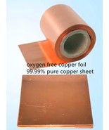 Oxygen Free Copper Foil 99.99% High Purity Copper Sheet for Scientific R... - €13,01 EUR+