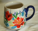 Pioneer Woman Stoneware Coffee Cup Mug Cobalt Spring Bouquet Floral Farm... - £15.50 GBP