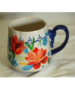 Pioneer Woman Stoneware Coffee Cup Mug Cobalt Spring Bouquet Floral Farm... - £15.56 GBP