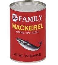 Family Mackerel In Brine Salt Added 15 Oz. (Pack Of 2 Cans) - $29.69