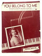 You Belong To Me (Jo Stafford Cover) Voice Piano Sheet Music 1952 - £13.22 GBP