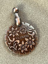 Vintage Floral Embossed Silvertone Notched Edge Circle Pendant – 1.75 x 1 and 1/ - £8.99 GBP