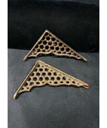 Antique Small Wall Shelf Brackets Ornate Eastlake Hardware Set Pair Vict... - $40.77 CAD