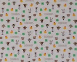 Cotton Little Farm Animals 4-H Cloverbuds Horses Cows Fabric Print BTY D... - $12.95