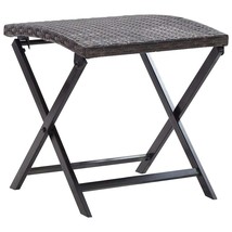  Stool Brown PE rattan, Powder-coated steel Compact Foldable - $83.65