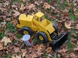 Vintage 1970s Tonka Yellow Pressed Steel Front End Loader XMB-975 Yellow Black - £73.56 GBP