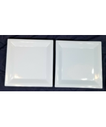 2 Macy&#39;s Martha Stewart Collection Light Blue Square Dinner Plates About... - £20.72 GBP