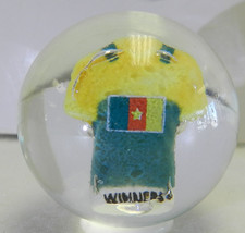 #17771m Cameroon Soccer Football Jersey Contemporary Sulphide Marble 1.35 Inches - $29.69