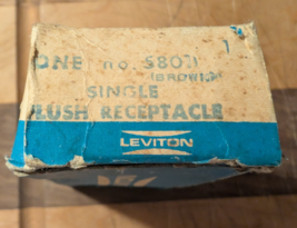 Leviton 5801 Brown Bakelite Single Flush Receptacle 20A 125V NOS—Origina... - $72.74 MXN
