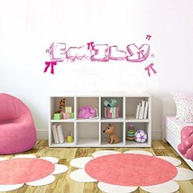 Picniva PINK Ribbon Font1 h8 Made-to-Order Baby Name Kid Room Nursery Wa... - $9.79