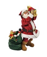 Carlton Cards JOLLY OLD ST. NICK with Sack Of Toys &amp; Teddy Bear Vtg Figu... - $34.99
