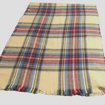 Women Blanket Light Weigh Tartan Scarf Wrap Shawl Plaid Cozy 72x27 Small Fringe - £16.16 GBP