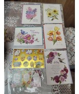 5 New Assorted Greeting Cards Plus Envelopes Stickers Gift Tags Pretty - $18.80