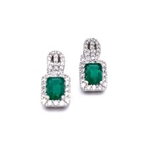 Natural Emerald Diamond Stud Earrings 14k Gold 2.74 TCW Certified $6,950 215406 - £2,377.65 GBP