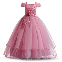 Girls Christmas Dress For Kids Wedding Evening Party Bridesmaid Long Dress Prom  - £63.92 GBP+