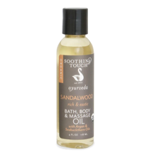 Soothing Touch Organic Sandalwood Bath and Body Oil, 4 Oz. - £9.46 GBP